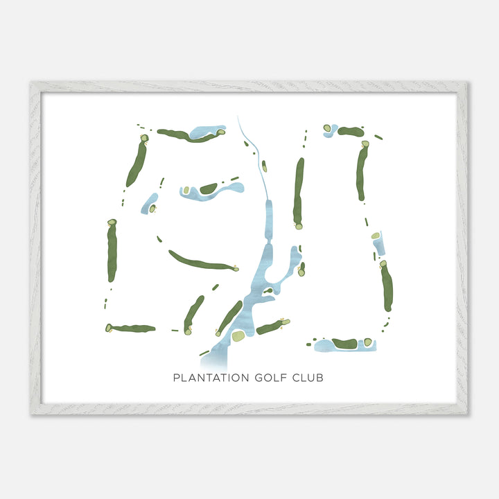 Print of Plantation Golf Club Modern Map