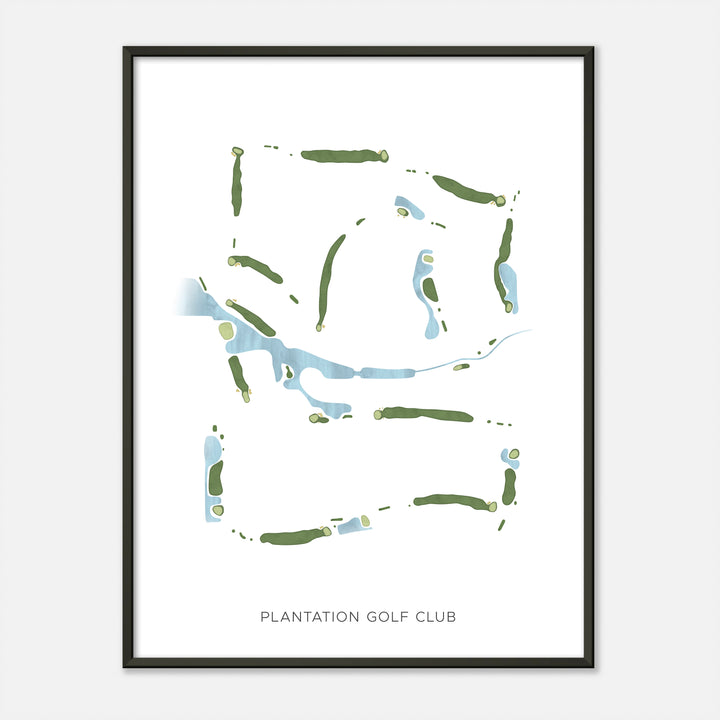 Print of Plantation Golf Club Modern Map