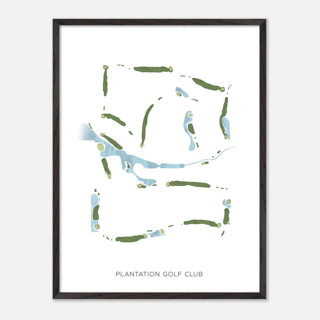 Print of Plantation Golf Club Modern Map