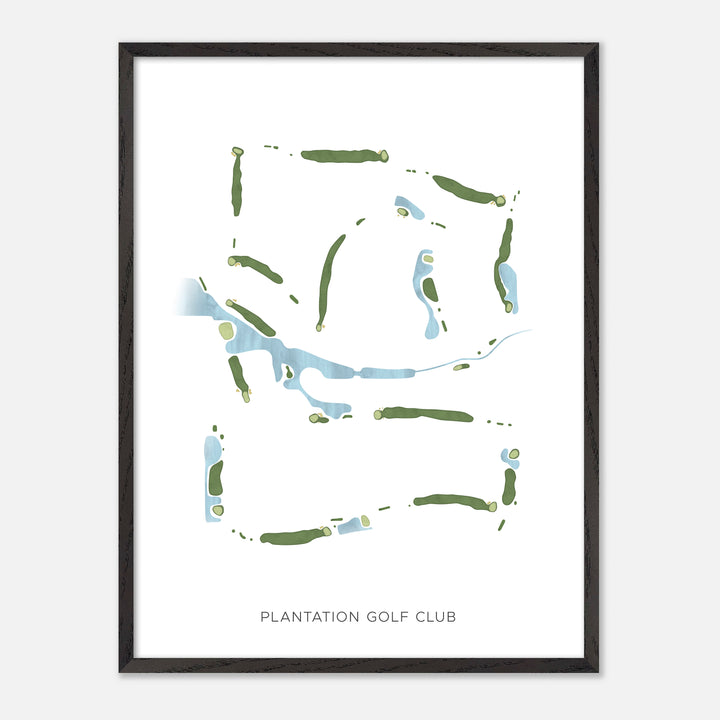 Print of Plantation Golf Club Modern Map