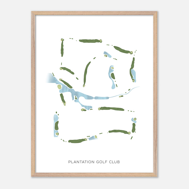 Print of Plantation Golf Club Modern Map