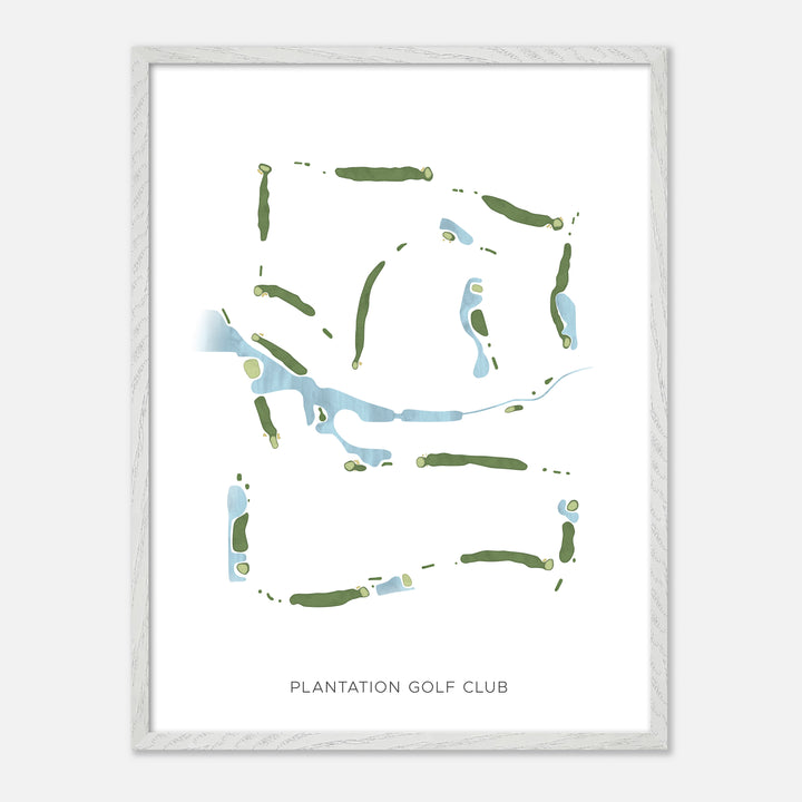 Print of Plantation Golf Club Modern Map