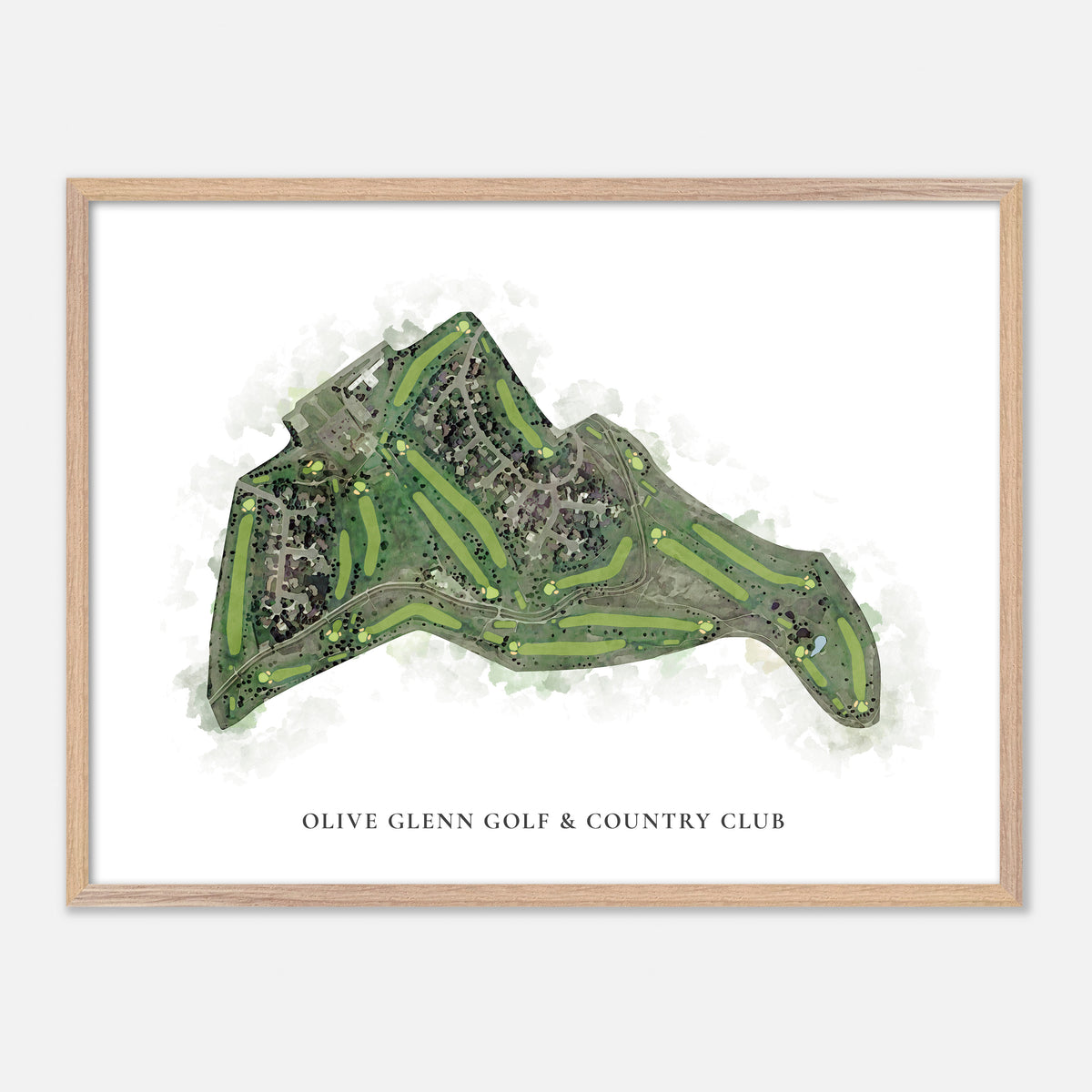 Print of Olive Glenn Golf & Country Club Classic Map