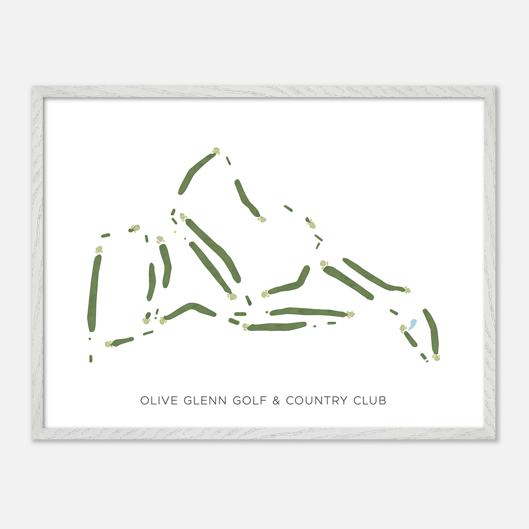 Print of Olive Glenn Golf & Country Club Modern Map