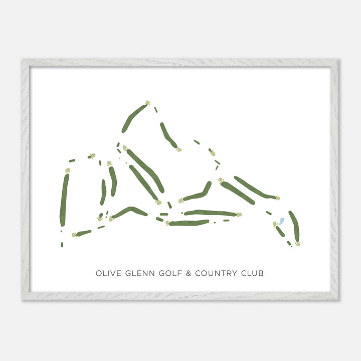 Print of Olive Glenn Golf & Country Club Modern Map