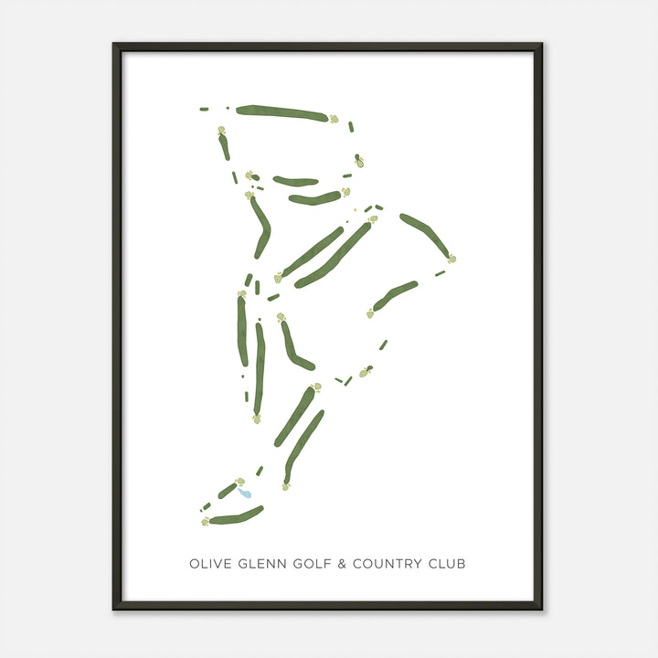 Print of Olive Glenn Golf & Country Club Modern Map