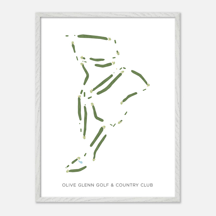Print of Olive Glenn Golf & Country Club Modern Map