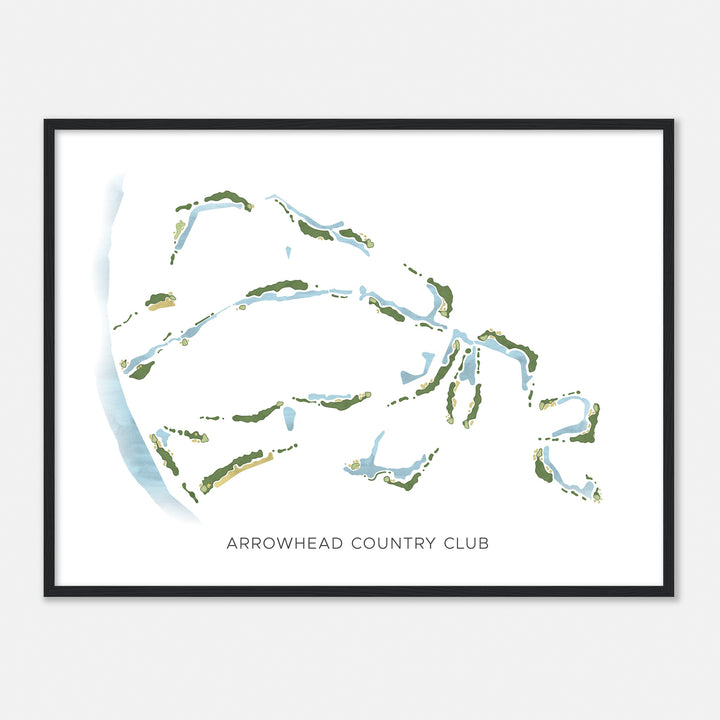 Print of Arrowhead Country Club Modern Map