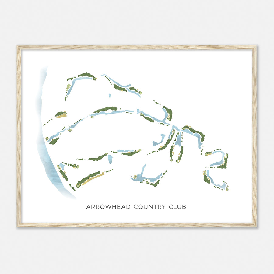 Print of Arrowhead Country Club Modern Map