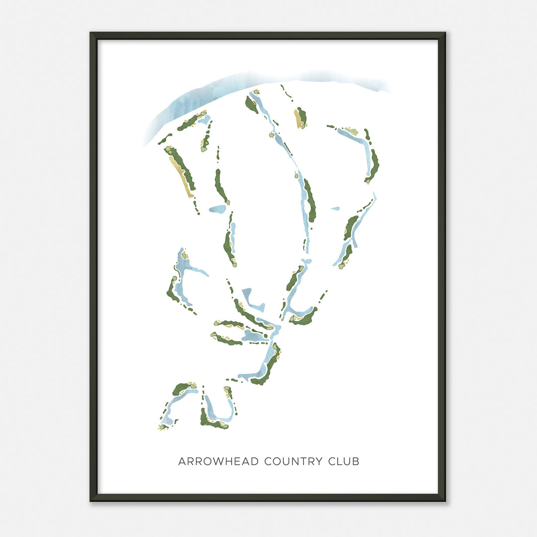 Print of Arrowhead Country Club Modern Map