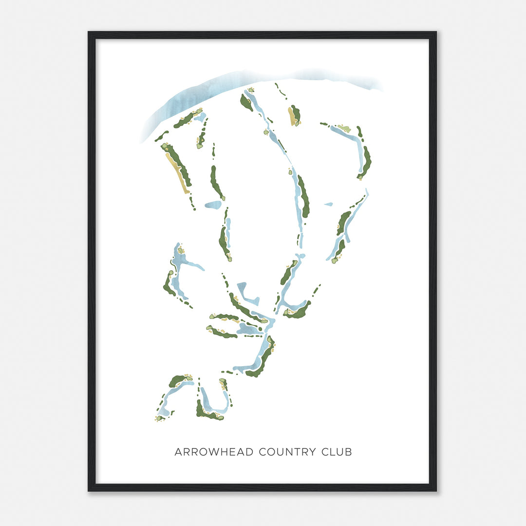 Print of Arrowhead Country Club Modern Map