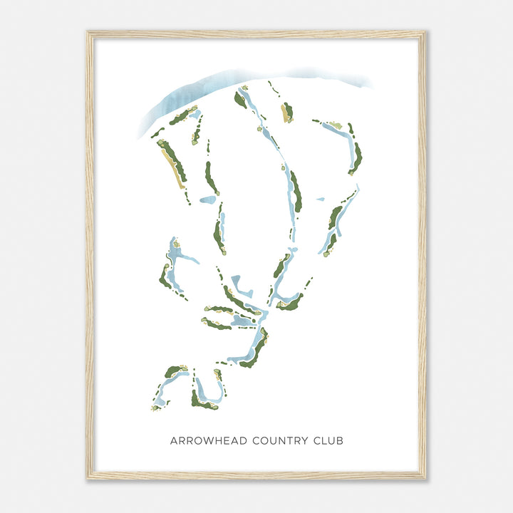 Print of Arrowhead Country Club Modern Map