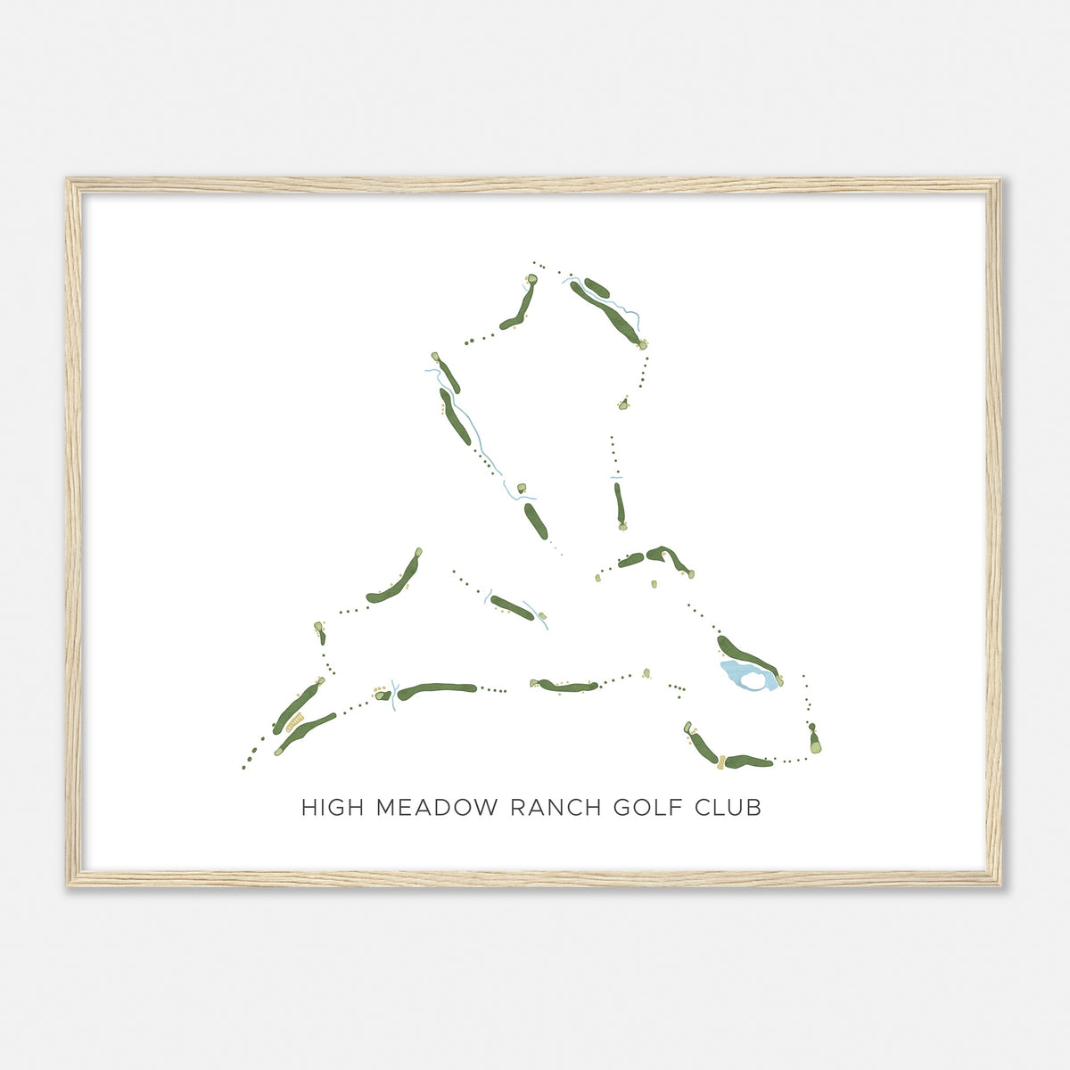 Print of High Meadow Ranch Golf Club Modern Map