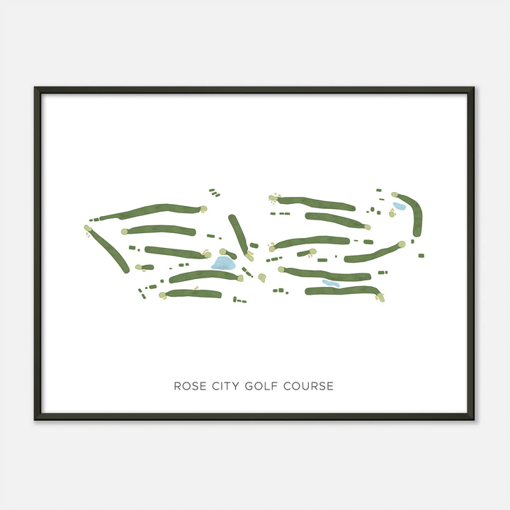 Print of Rose City Golf Course Modern Map