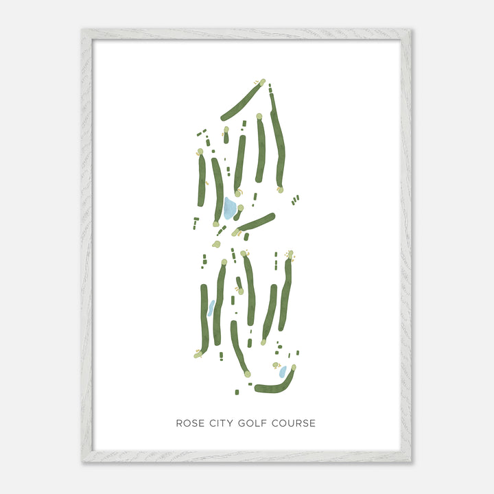 Print of Rose City Golf Course Modern Map