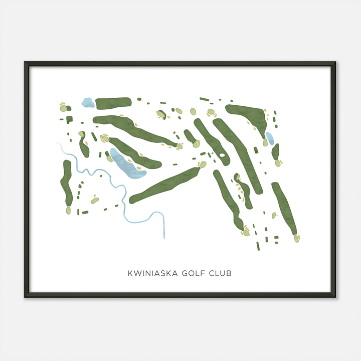 Print of Kwiniaska Golf Club Modern Map