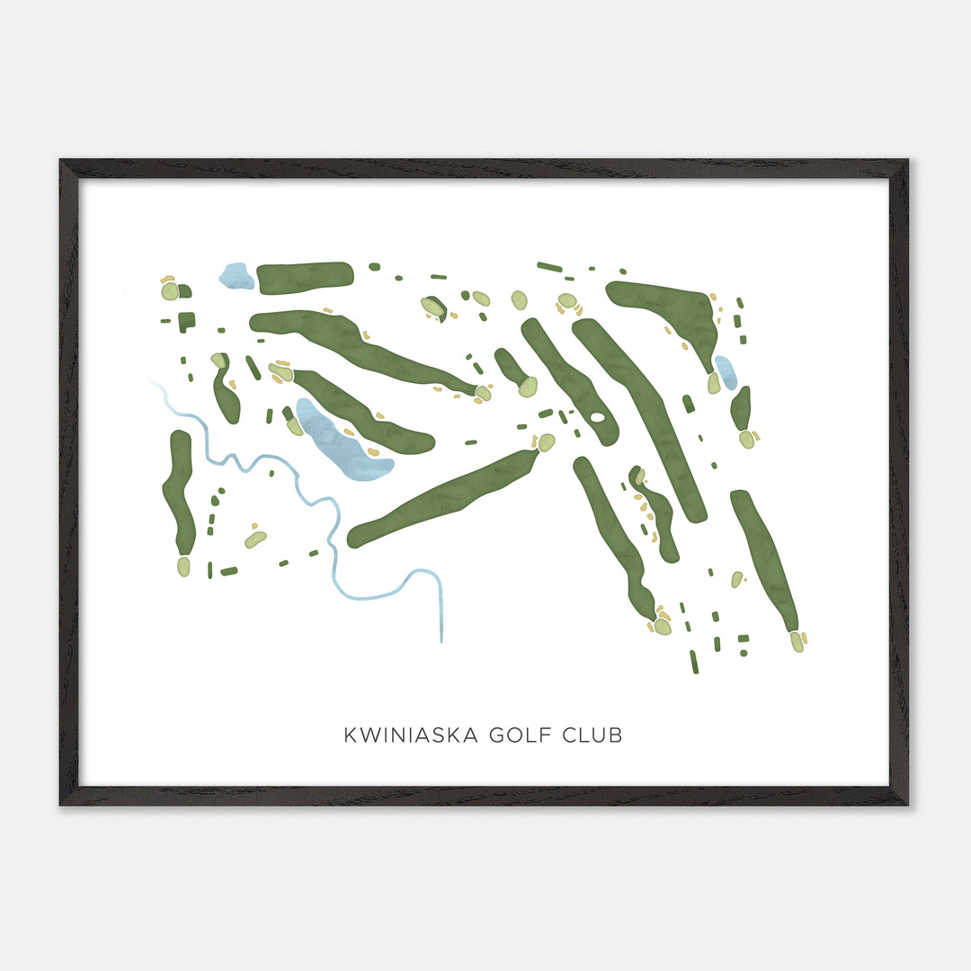 Print of Kwiniaska Golf Club Modern Map