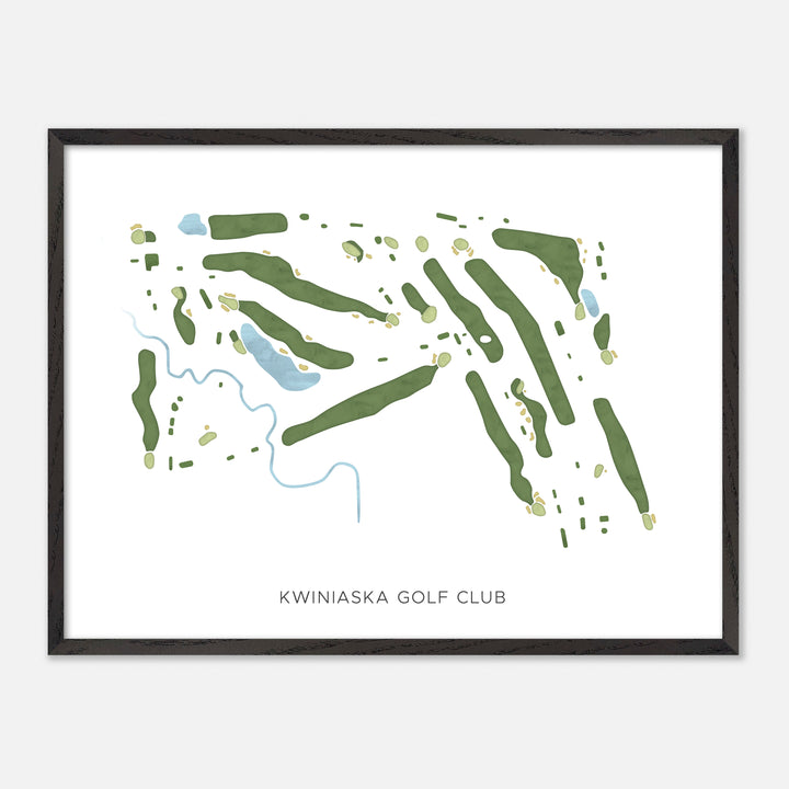 Print of Kwiniaska Golf Club Modern Map