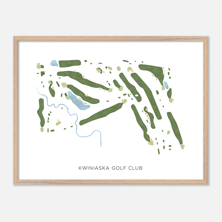 Print of Kwiniaska Golf Club Modern Map