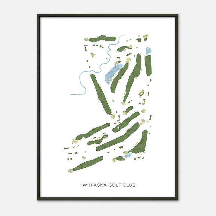 Print of Kwiniaska Golf Club Modern Map