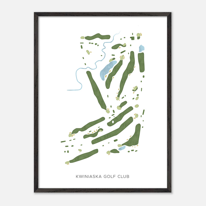 Print of Kwiniaska Golf Club Modern Map