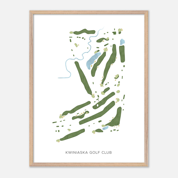 Print of Kwiniaska Golf Club Modern Map