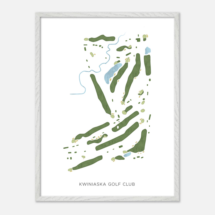 Print of Kwiniaska Golf Club Modern Map