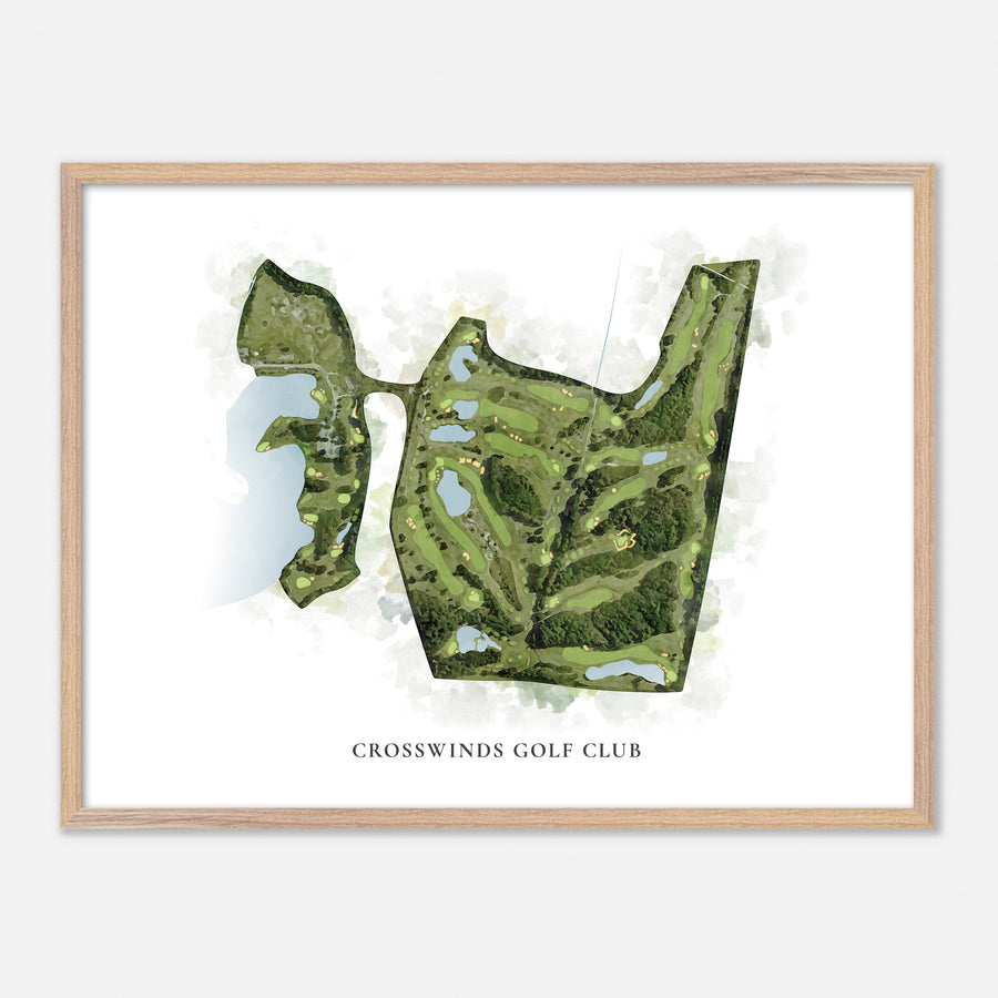 Print of Crosswinds Golf Club Classic Map