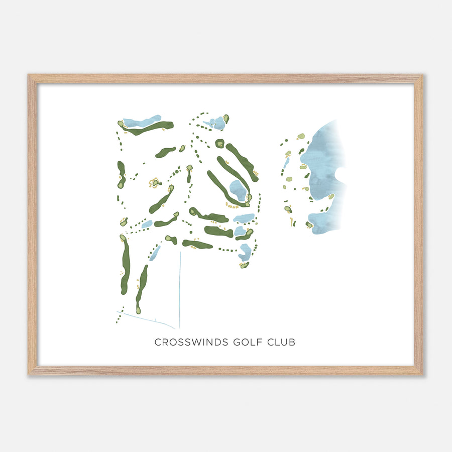 Print of Crosswinds Golf Club Modern Map