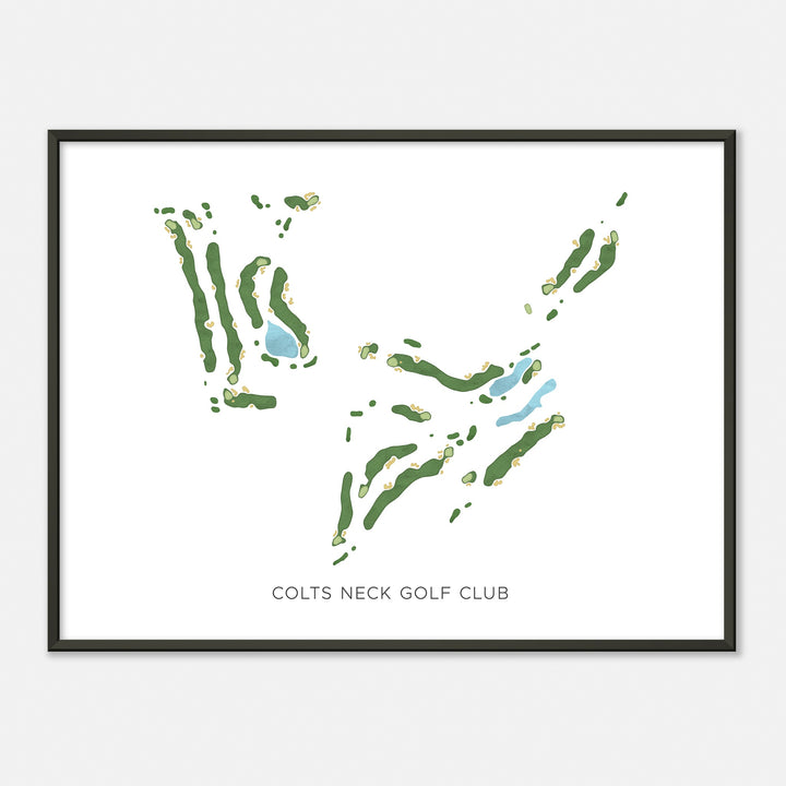 Print of Colts Neck Golf Club Modern Map