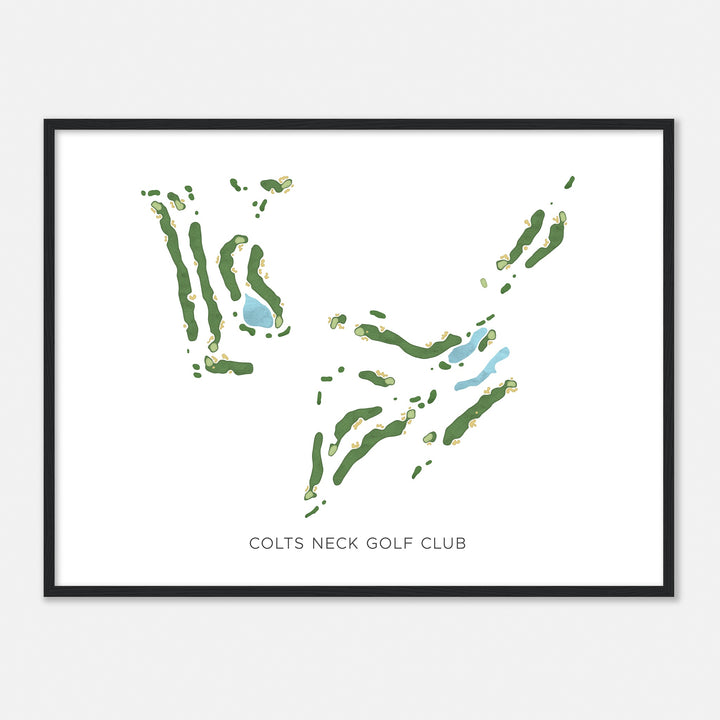 Print of Colts Neck Golf Club Modern Map