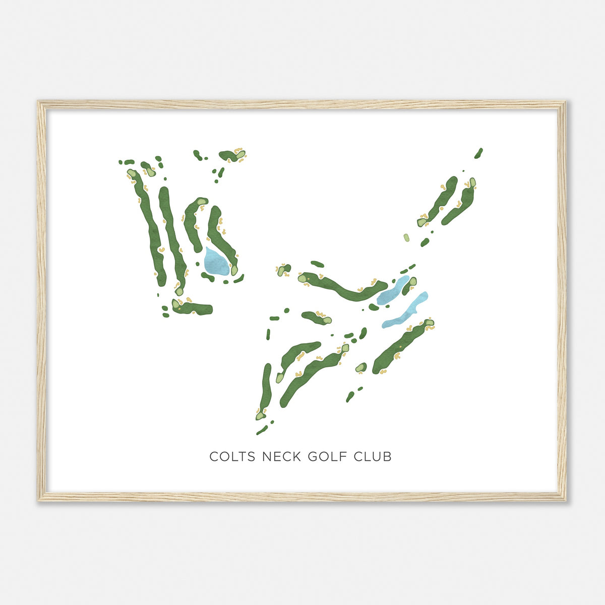 Print of Colts Neck Golf Club Modern Map
