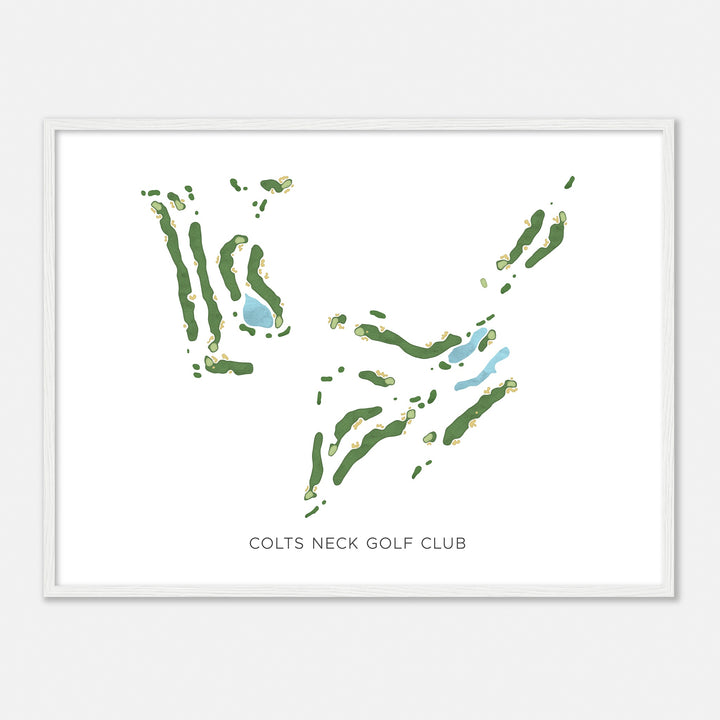 Print of Colts Neck Golf Club Modern Map
