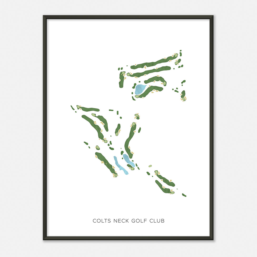 Print of Colts Neck Golf Club Modern Map