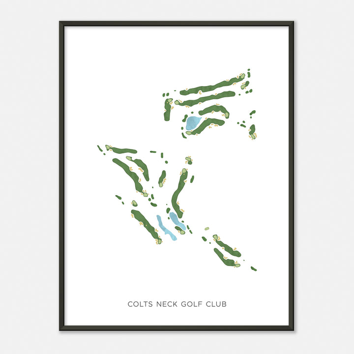Print of Colts Neck Golf Club Modern Map