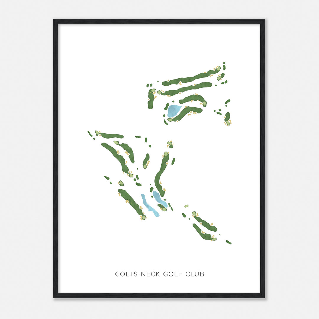 Print of Colts Neck Golf Club Modern Map