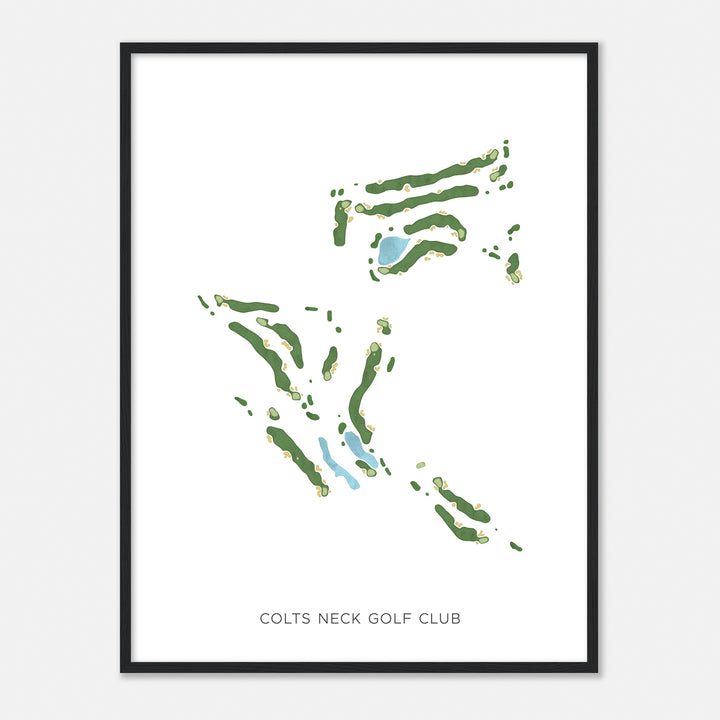 Print of Colts Neck Golf Club Modern Map