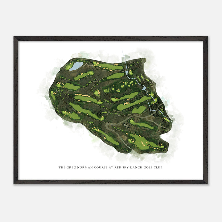 Print of The Greg Norman Course At Red Sky Ranch Golf Club Classic Map