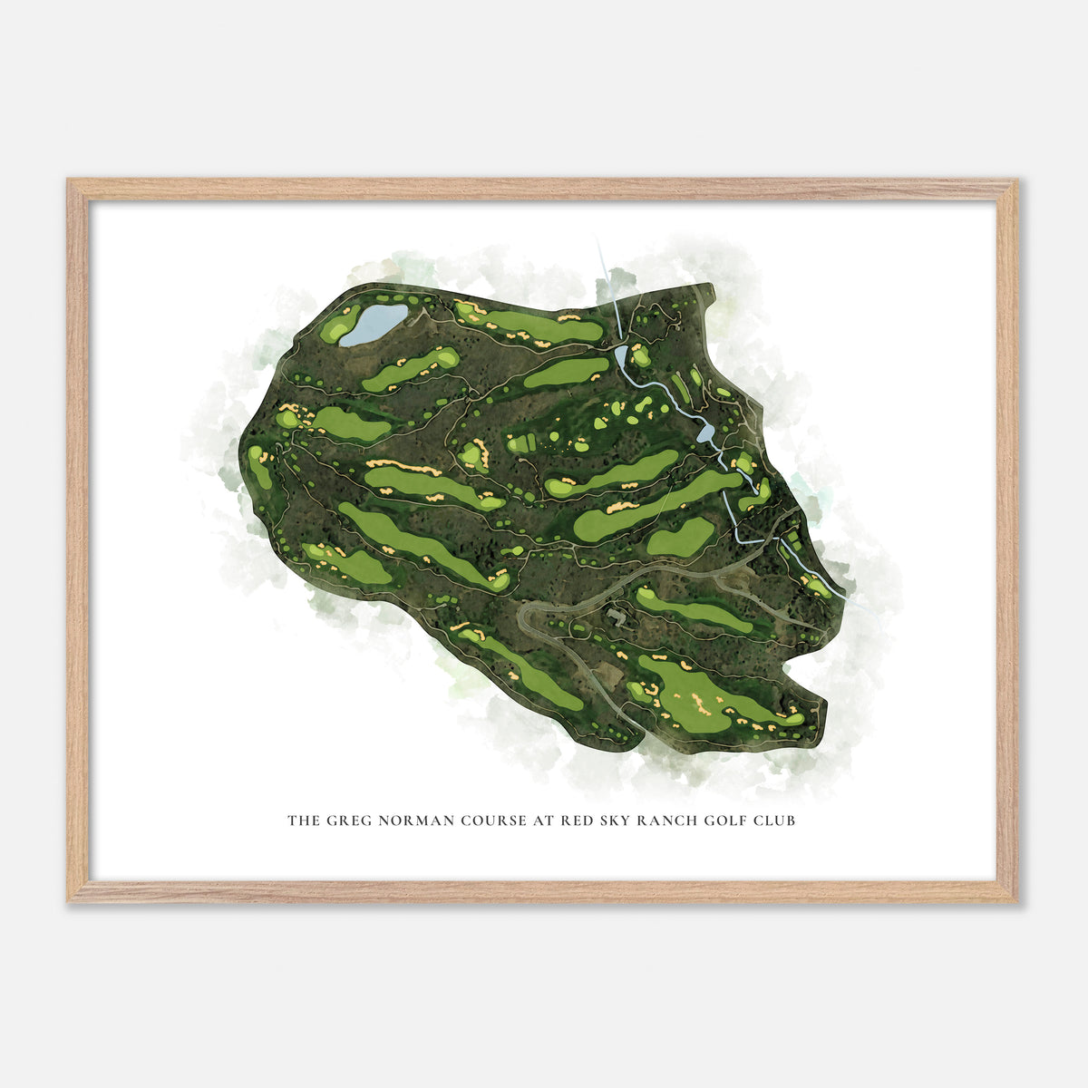 Print of The Greg Norman Course At Red Sky Ranch Golf Club Classic Map