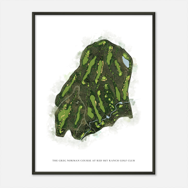 Print of The Greg Norman Course At Red Sky Ranch Golf Club Classic Map