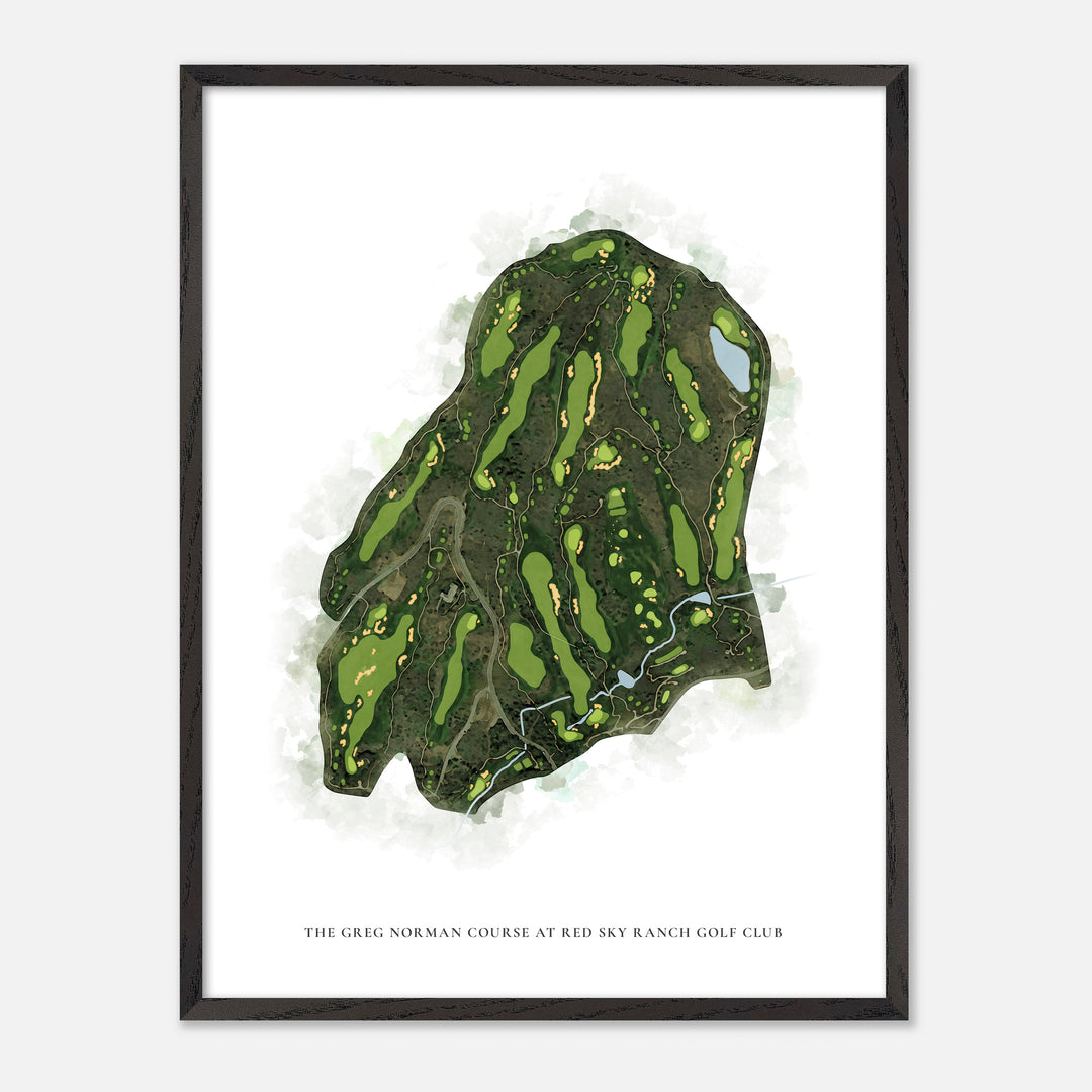 Print of The Greg Norman Course At Red Sky Ranch Golf Club Classic Map
