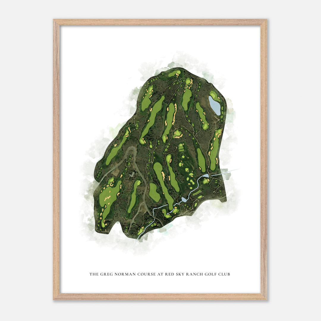 Print of The Greg Norman Course At Red Sky Ranch Golf Club Classic Map