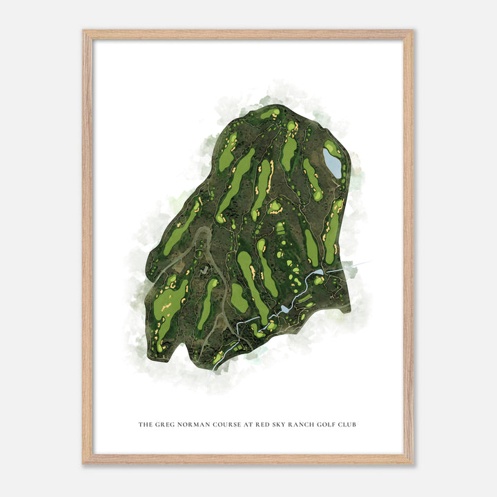 Print of The Greg Norman Course At Red Sky Ranch Golf Club Classic Map
