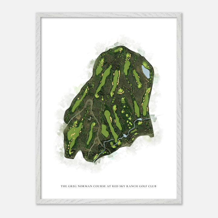 Print of The Greg Norman Course At Red Sky Ranch Golf Club Classic Map