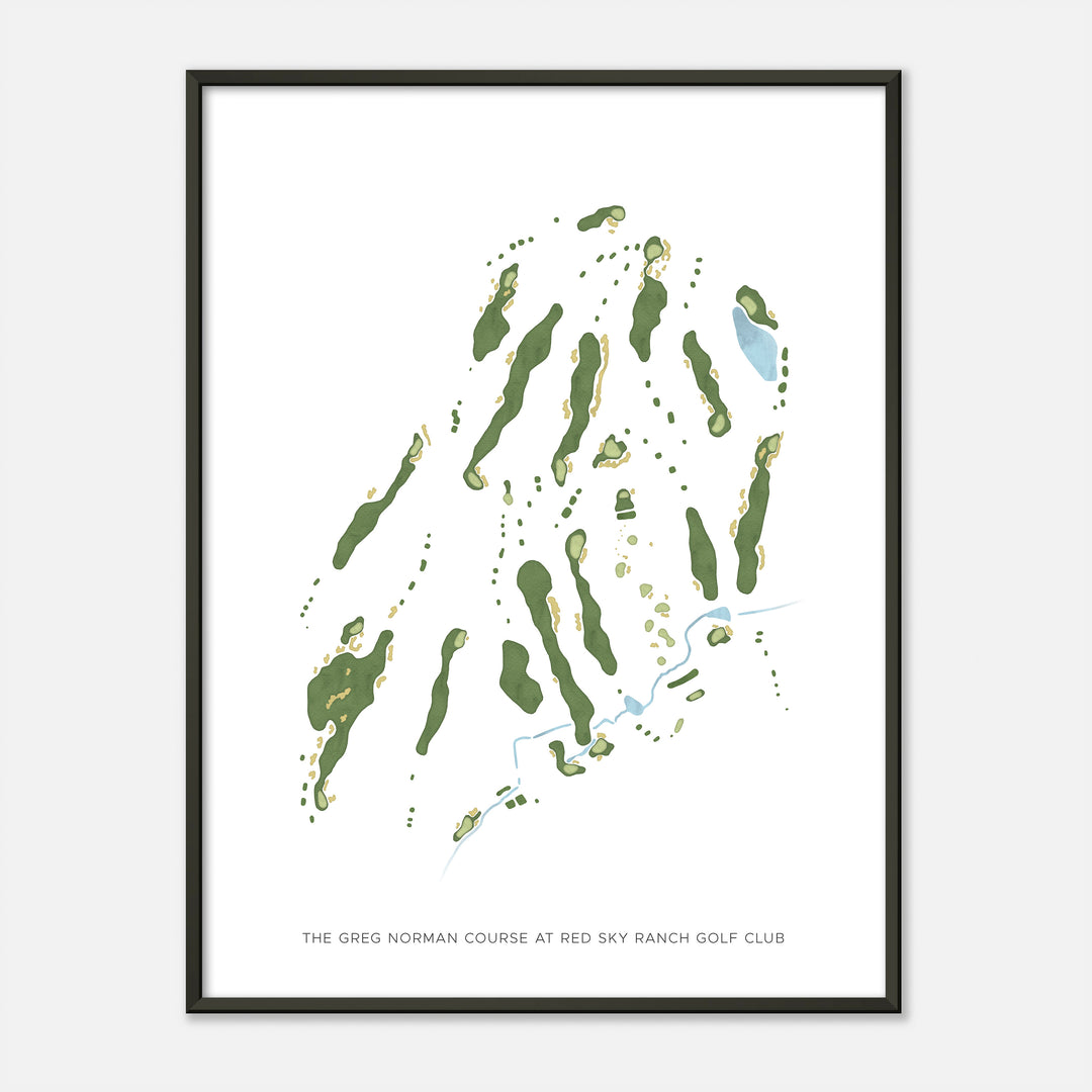 Print of The Greg Norman Course At Red Sky Ranch Golf Club Modern Map