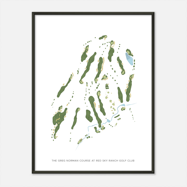 Print of The Greg Norman Course At Red Sky Ranch Golf Club Modern Map