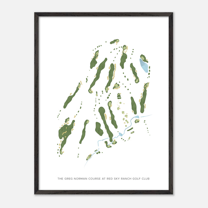 Print of The Greg Norman Course At Red Sky Ranch Golf Club Modern Map