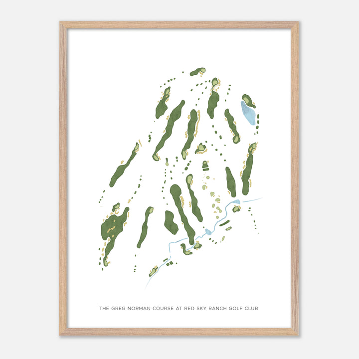 Print of The Greg Norman Course At Red Sky Ranch Golf Club Modern Map