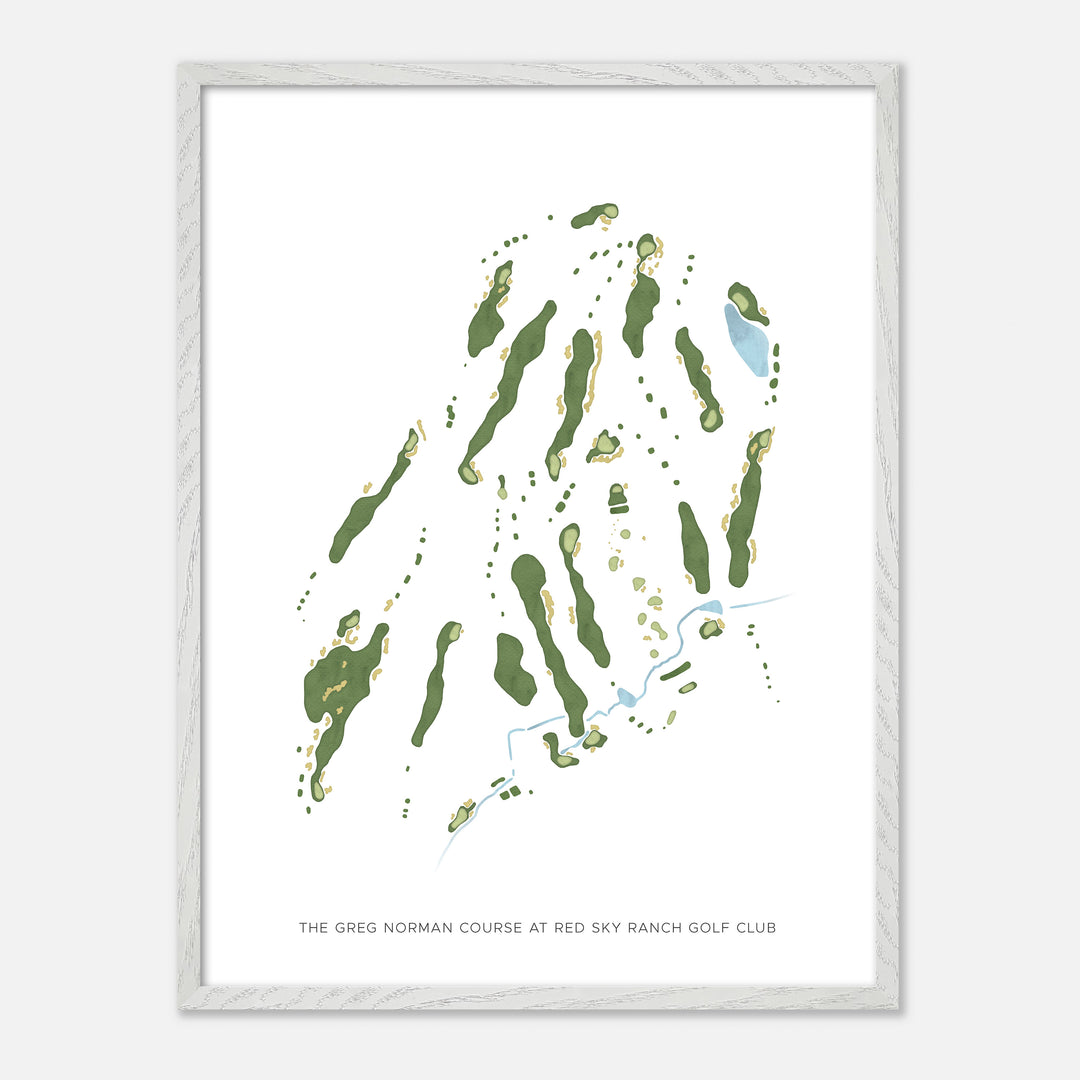 Print of The Greg Norman Course At Red Sky Ranch Golf Club Modern Map