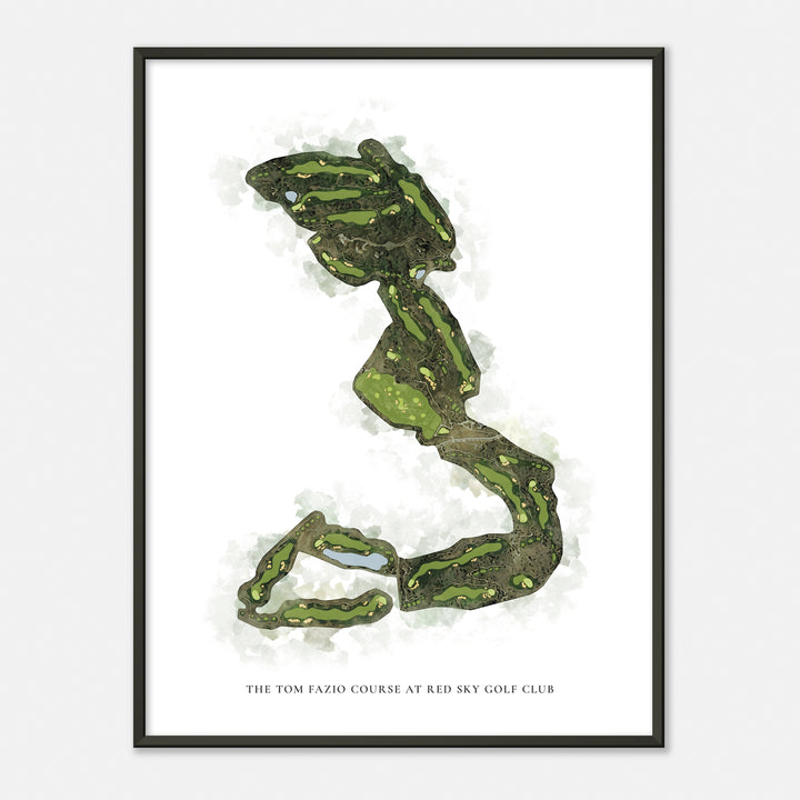 Print of The Tom Fazio Course At Red Sky Golf Club Classic Map